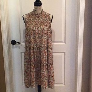 2XL Liberty Love Floral Smocked sleeveless Dress